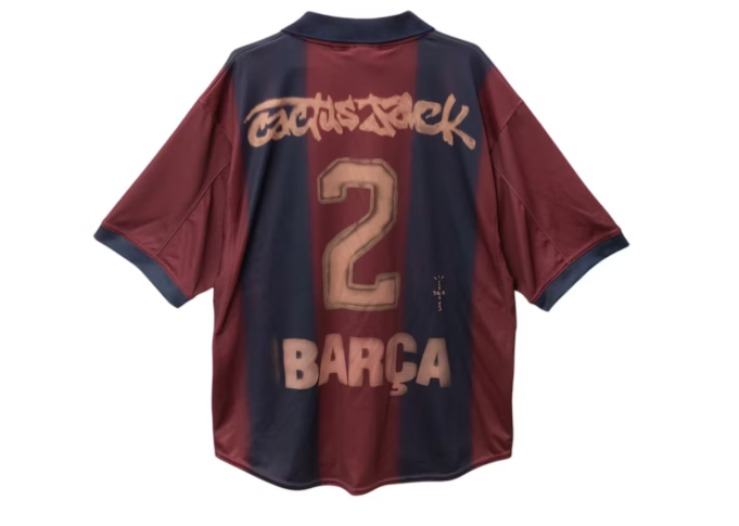 Barca X Travis Retro 2000/01 Home Skeleton Jersey