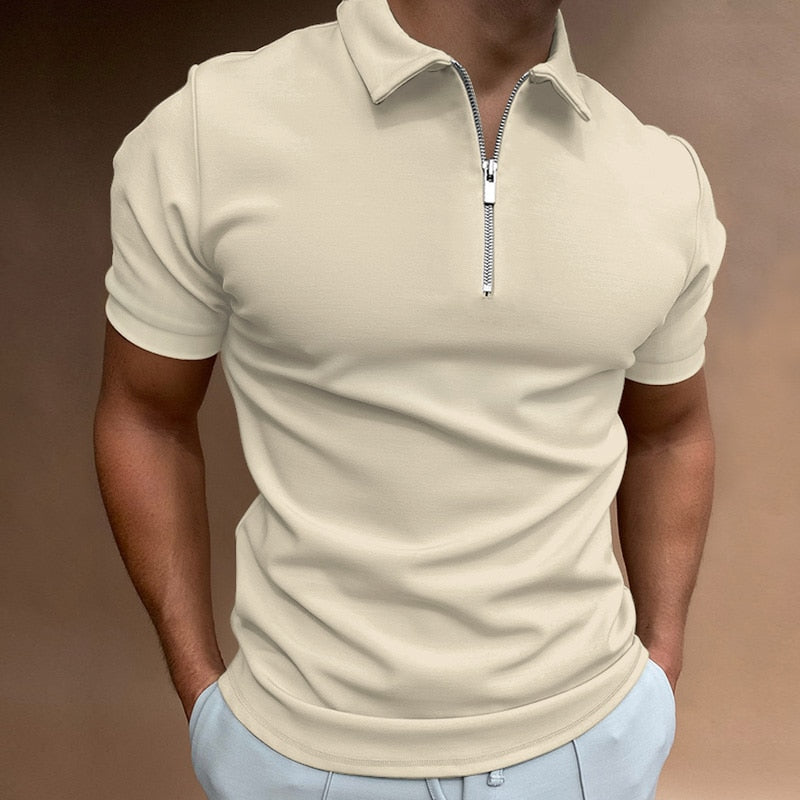 Casual Zip-Up Polo