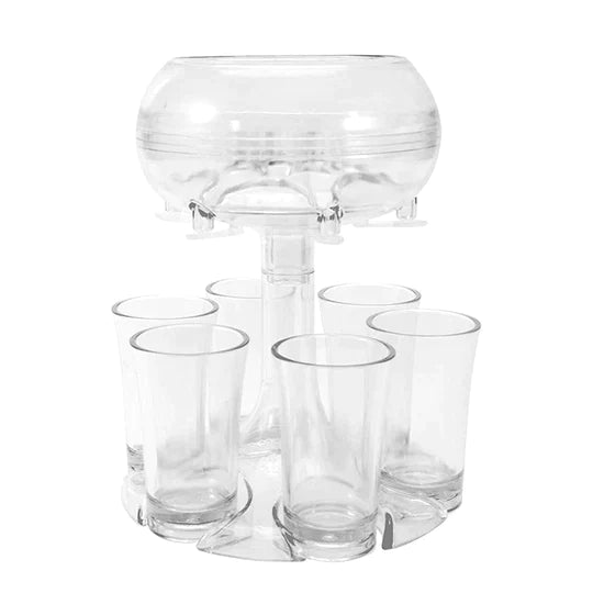SixShot™ - Pour and carry six shot glasses at once