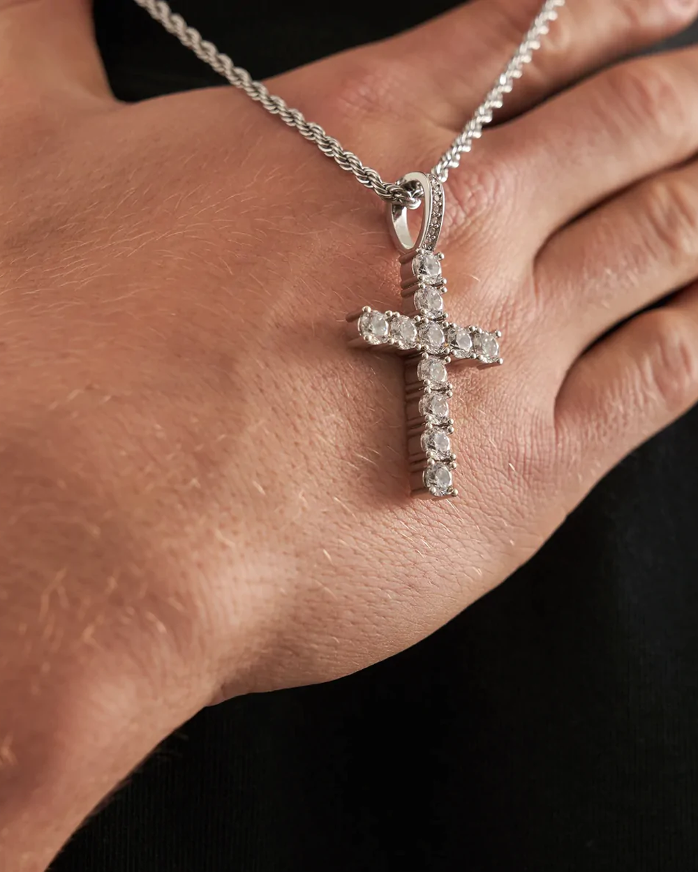 CROSS. | Zilveren kruishanger met Diamanten